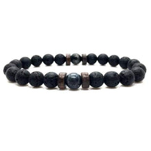 Load image into Gallery viewer, Bracelets Wood and Lava Stone Essential Oil Bracelet