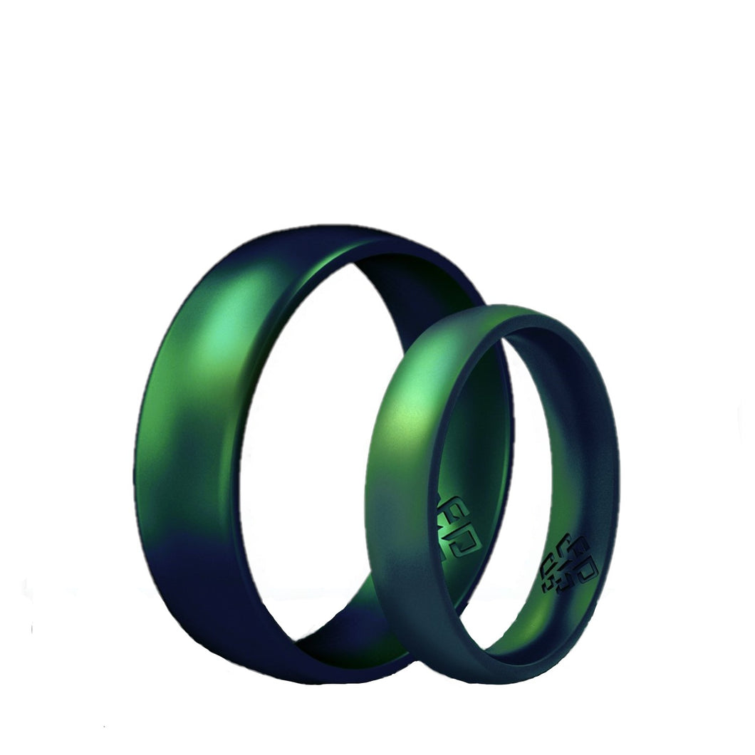 Rings Enchanted Forest Emerald Green Silicone Unisex Ring