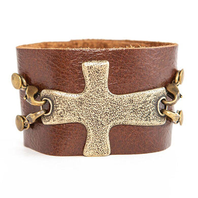 Bracelets Antique Cross Sentiment Cuff Bracelet