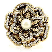 Load image into Gallery viewer, Rings Gold Brass Ring with Pearl in Citrine
