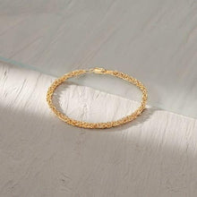 Load image into Gallery viewer, Anklets Sleek &amp; Classic French Design 14K Gold Plating Byzantine Anklet
