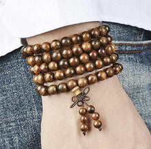 Load image into Gallery viewer, Bracelets 108-Bead Sandalwood Japa Mala Beads
