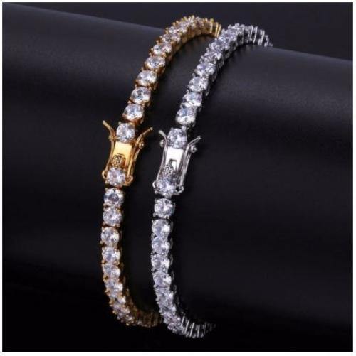 Bracelets 4MM Silver CZ Tennis Bracelet