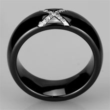 Load image into Gallery viewer, Rings Black Stainless Steel Ceramic Crystal Ring

