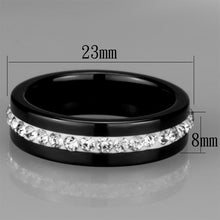 Load image into Gallery viewer, Rings Black Stainless Steel Ceramic Single Row Ring
