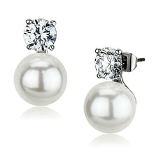 Load image into Gallery viewer, Earrings Crystal Pearl Stud Earrings

