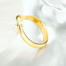 Load image into Gallery viewer, Earrings 1.35&quot; Classic Round 18K Gold Plated Hoop Earrings
