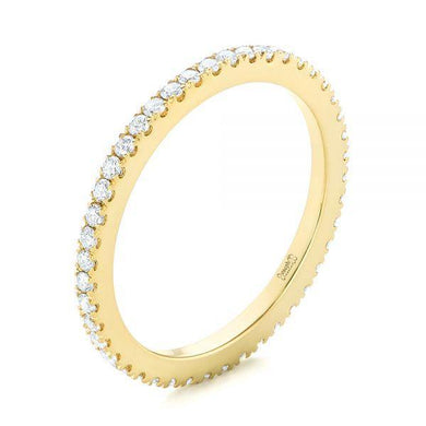 Rings 18K Gold Plated Classic Ring Pave Thin Band made with Swarovski