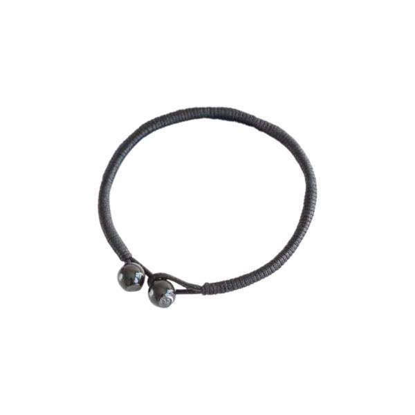 Bracelets Powerful Strength Black String Ceramic Bracelets [Set of 2]