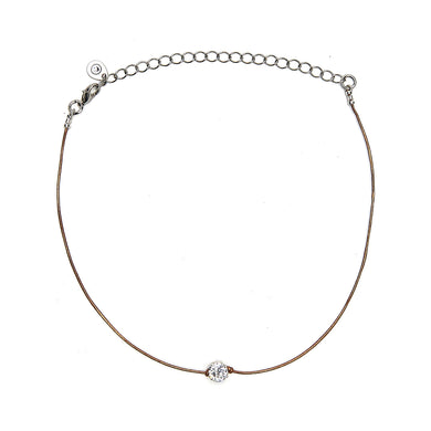 Necklaces Leather Swarovski Crystal Choker