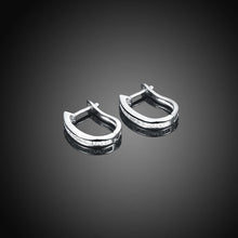 Load image into Gallery viewer, Earrings Pave Huggie Earring in 18K White Gold Plated

