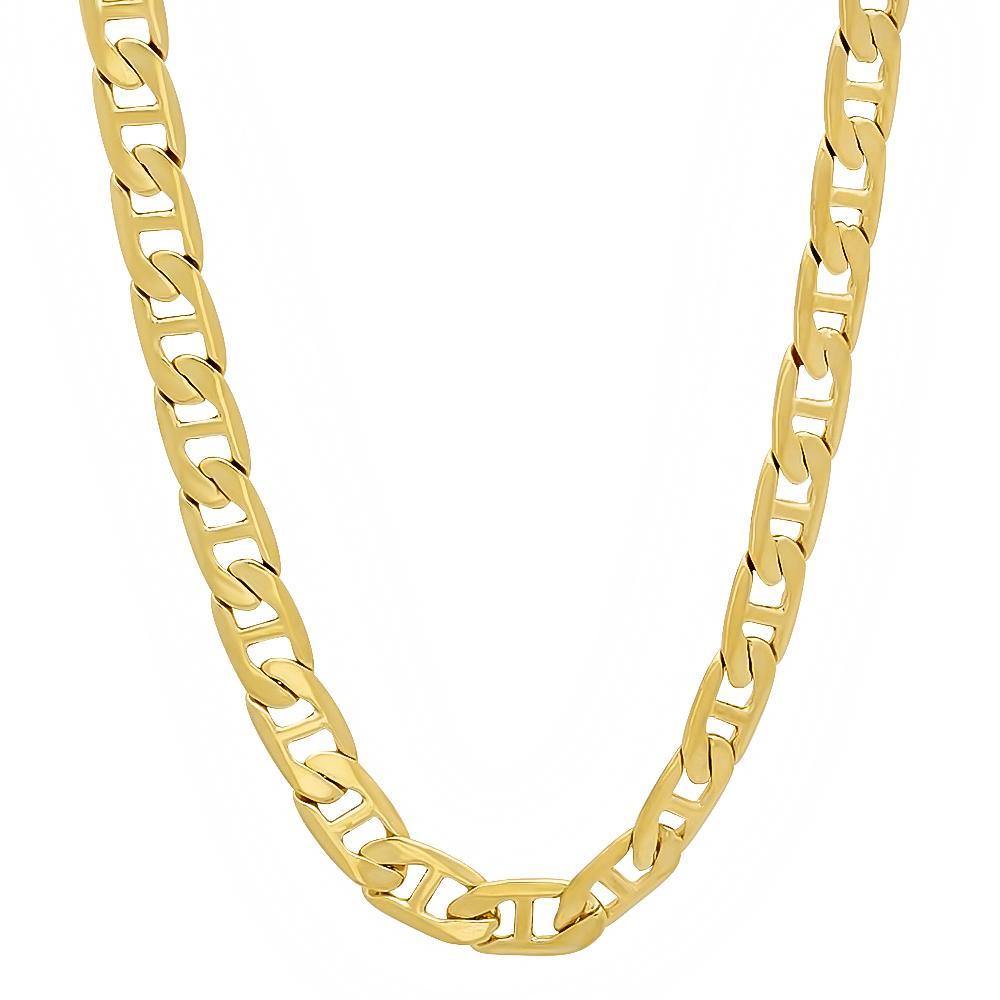 Necklaces 14K Yellow Gold Plated Brass Classic Chain
