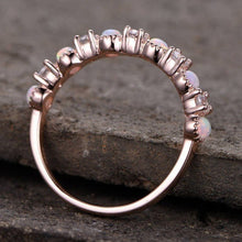 Load image into Gallery viewer, Rings Simple Opal Rose Gold Rhinestone Ring
