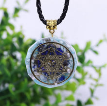 Load image into Gallery viewer, Necklaces Orgonite Wealth Pendant Energy Amazonite Necklace
