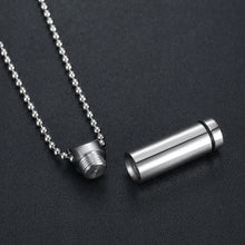 Load image into Gallery viewer, Necklaces Stainless Steel Cylindrical Essential Oil Aromatherapy Necklace
