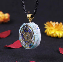 Load image into Gallery viewer, Necklaces Orgonite Wealth Pendant Energy Amazonite Necklace
