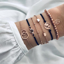 Load image into Gallery viewer, Bracelets Chemist Around the World Rose Gold 6 Piece Set
