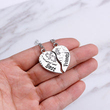 Load image into Gallery viewer, Necklaces Half Love Heart Rhinestone Pendant Necklace
