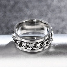 Load image into Gallery viewer, Rings Stainless Steel Rotatable Spinner Chain Ring
