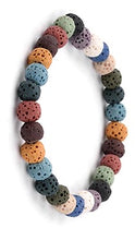Load image into Gallery viewer, Bracelets Lava Stone Essential Oil Bracelet - Rainbow Lava Stone
