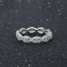 Load image into Gallery viewer, Rings Blue Fire Opal Ring Infinity Ring
