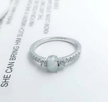 Load image into Gallery viewer, Rings Opal White Opal Sterling Silver Ring
