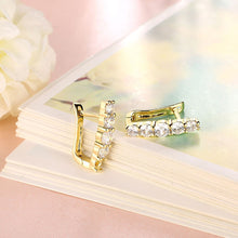 Load image into Gallery viewer, Earrings 5 Piece Stone Huggie Earring in 18K Gold Plated with Swarovski
