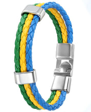 Load image into Gallery viewer, Bracelets Brazil Flag Braided Bracelet
