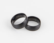Load image into Gallery viewer, Rings Wide Black Brushed Matte Titanium Ring
