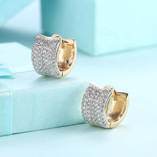 Load image into Gallery viewer, Earrings Swarovski Crystals 15mm Pave Huggie Earrings
