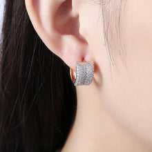 Load image into Gallery viewer, Earrings Swarovski Crystals 15mm Pave Huggie Earrings
