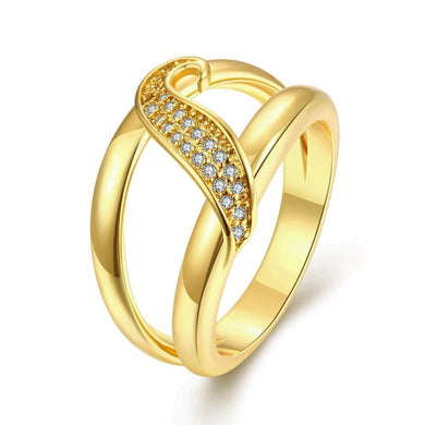 Rings 18K Gold Plated Danielle Intertwined Swarovski Ring