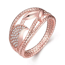 Load image into Gallery viewer, Rings 18K Rose Gold Plated Brenda Ring with Swarovski Crystals
