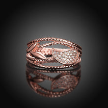 Load image into Gallery viewer, Rings 18K Rose Gold Plated Brenda Ring with Swarovski Crystals
