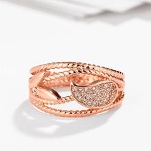 Load image into Gallery viewer, Rings 18K Rose Gold Plated Brenda Ring with Swarovski Crystals
