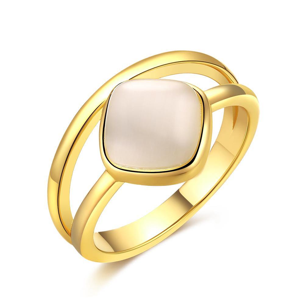 Rings 18K Gold Plated Elena Centra Gemstone Ring