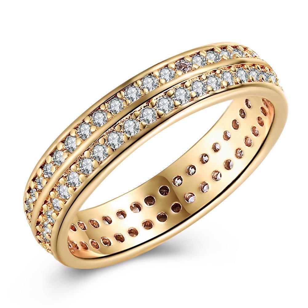 Rings 18K Gold Plated Ninetta Pave Ring made with Swarovski Crystals