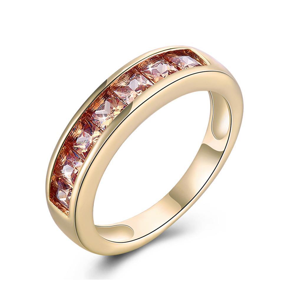 Rings 18K Gold Plated Orange Swarovski Ring