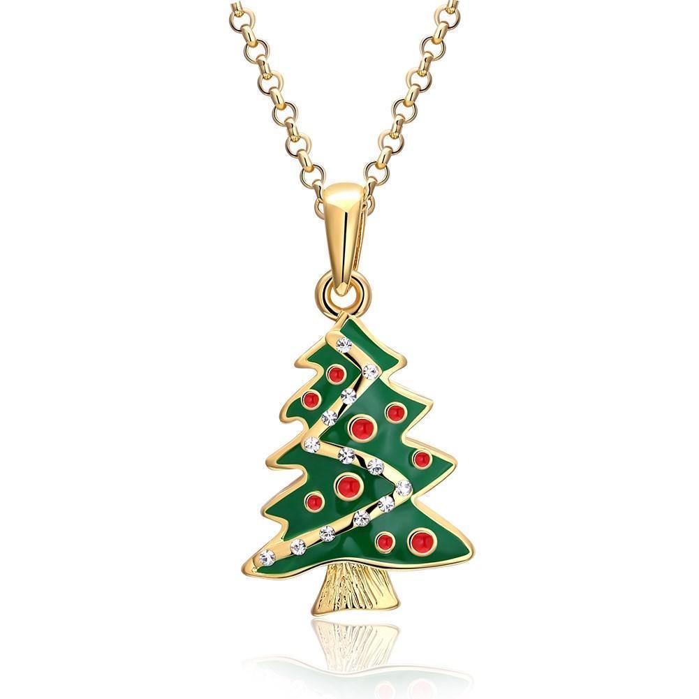 Necklaces 18K Gold Plated Christmas Tree Necklace