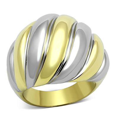 Rings Gold & Stainless Steel Croissant Ring