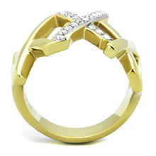 Load image into Gallery viewer, Rings Gold Stainless Steel Synthetic Crystal Ring
