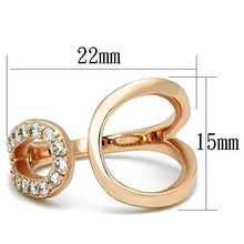 Load image into Gallery viewer, Rings Rose Gold Stainless Steel Swirl CZ Ring
