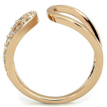 Load image into Gallery viewer, Rings Rose Gold Stainless Steel Swirl CZ Ring
