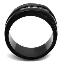 Load image into Gallery viewer, Rings Black Stainless Steel CZ Ring
