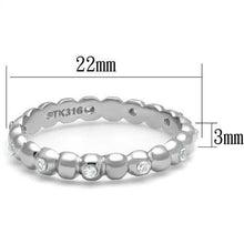 Load image into Gallery viewer, Rings Stainless Steel CZ Beaded Band Ring
