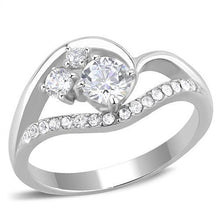 Load image into Gallery viewer, Rings Curved Stainless Steel CZ Ring
