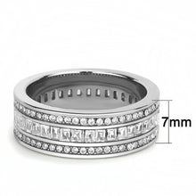 Load image into Gallery viewer, Rings Stainless Steel Cubic Zirconia Tri-Row Ring
