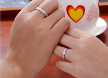 Load image into Gallery viewer, Rings Silver Plating Thick Cut Swarovski Elements Band Ring

