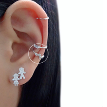 Load image into Gallery viewer, Earrings CZ Circles Ear Cuff
