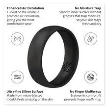 Load image into Gallery viewer, Rings Unisex Smooth Black Silicone Ring
